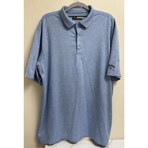 Callaway Golf Opti-Dri Polo Shirt Men’s Large Heathered‎ Blue Moisture Wicking